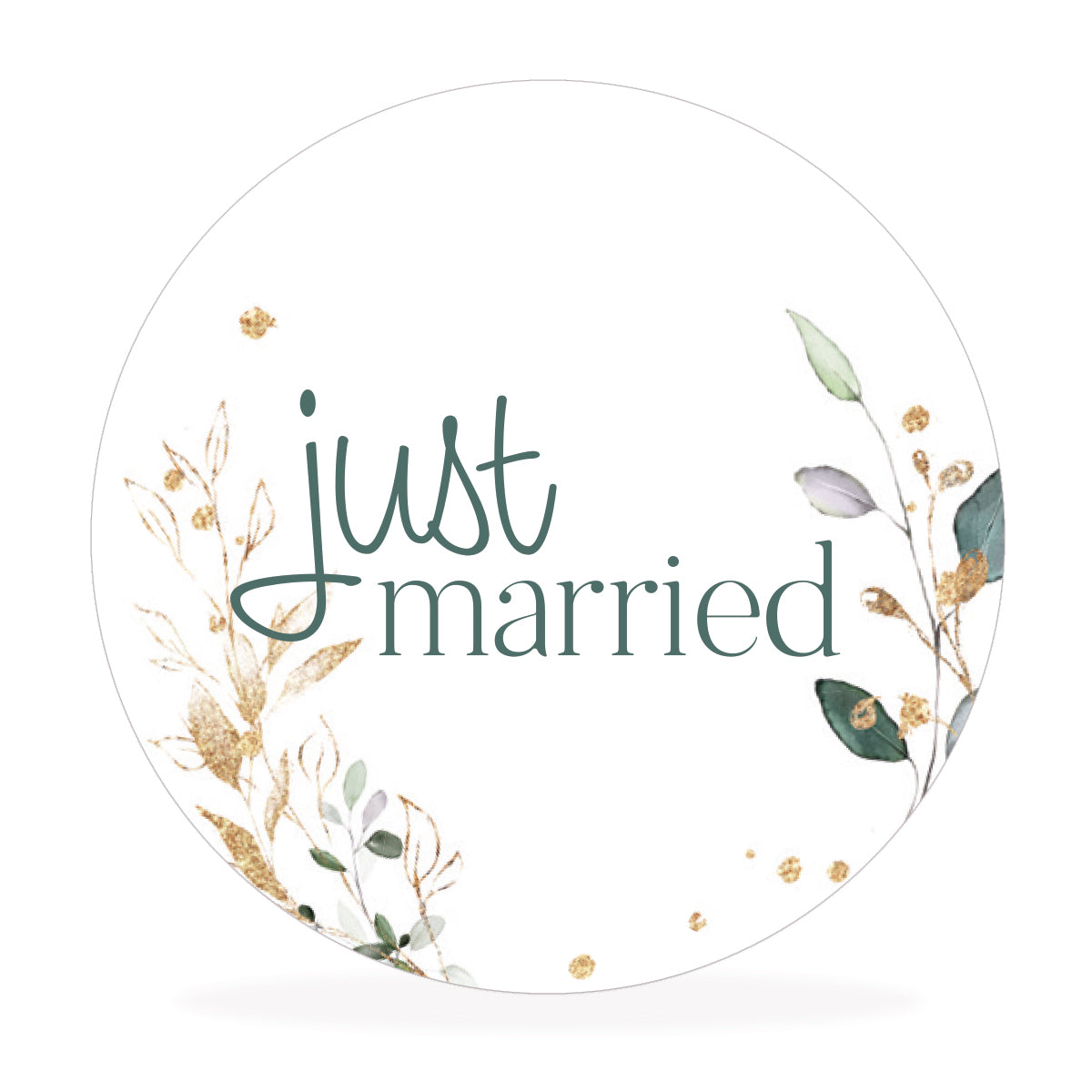Aufkleber "just married"