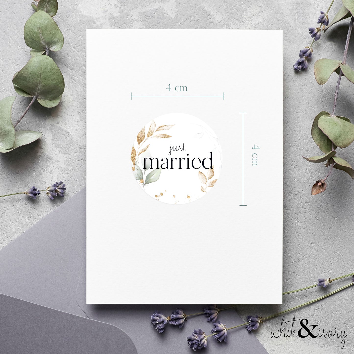 Aufkleber - just married