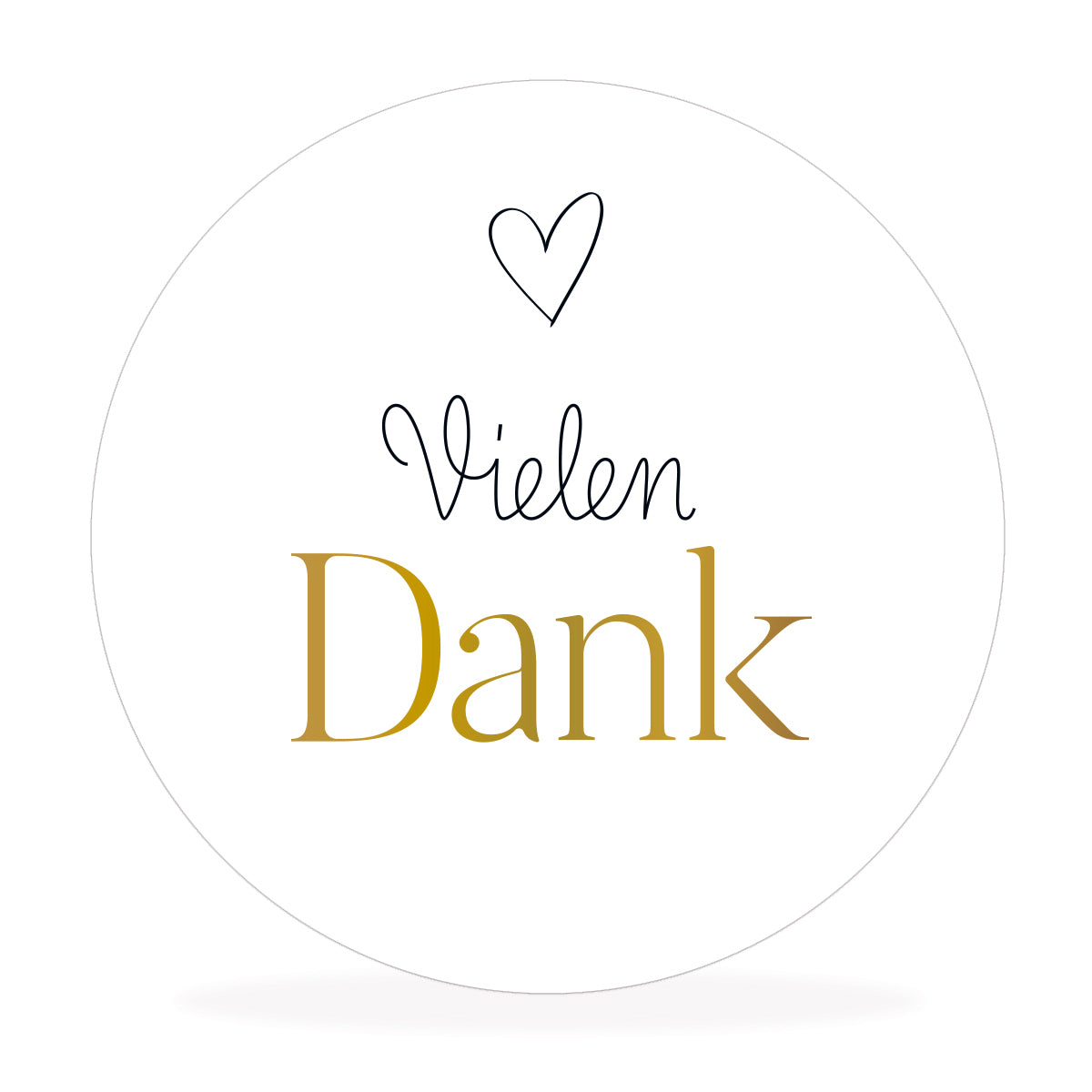 Aufkleber "vielen Dank"