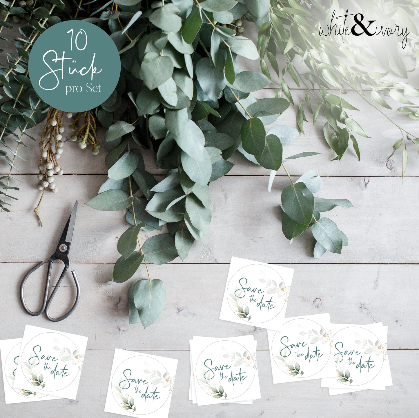Aufkleber "save the date"