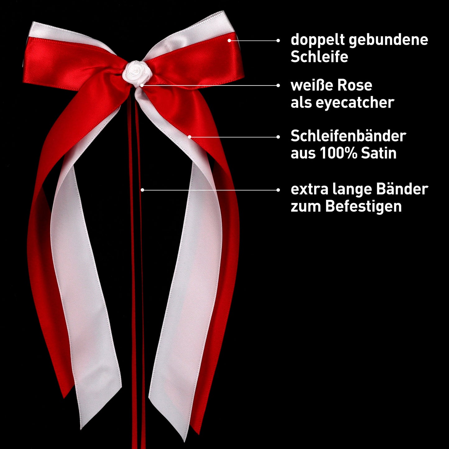 Autoschleifen - rot & weiß