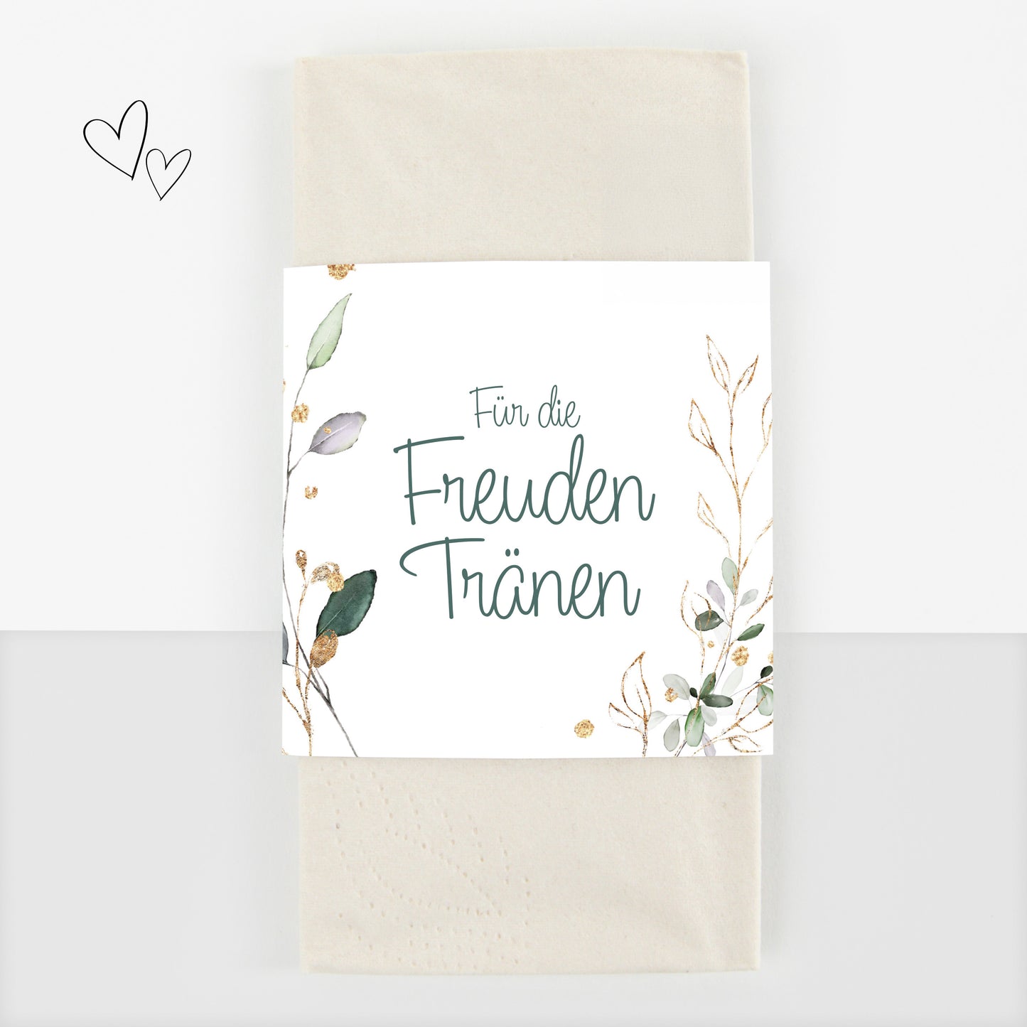 Taschentuch Banderole für Freudentränen - floral
