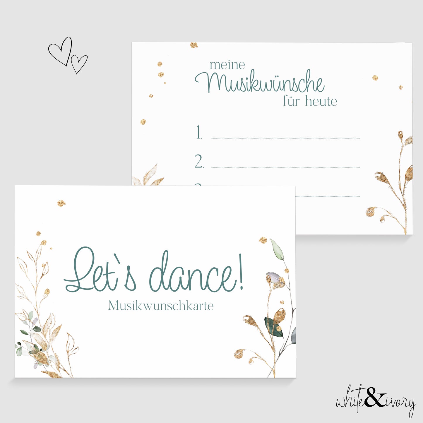 Musikwunschkarte - floral