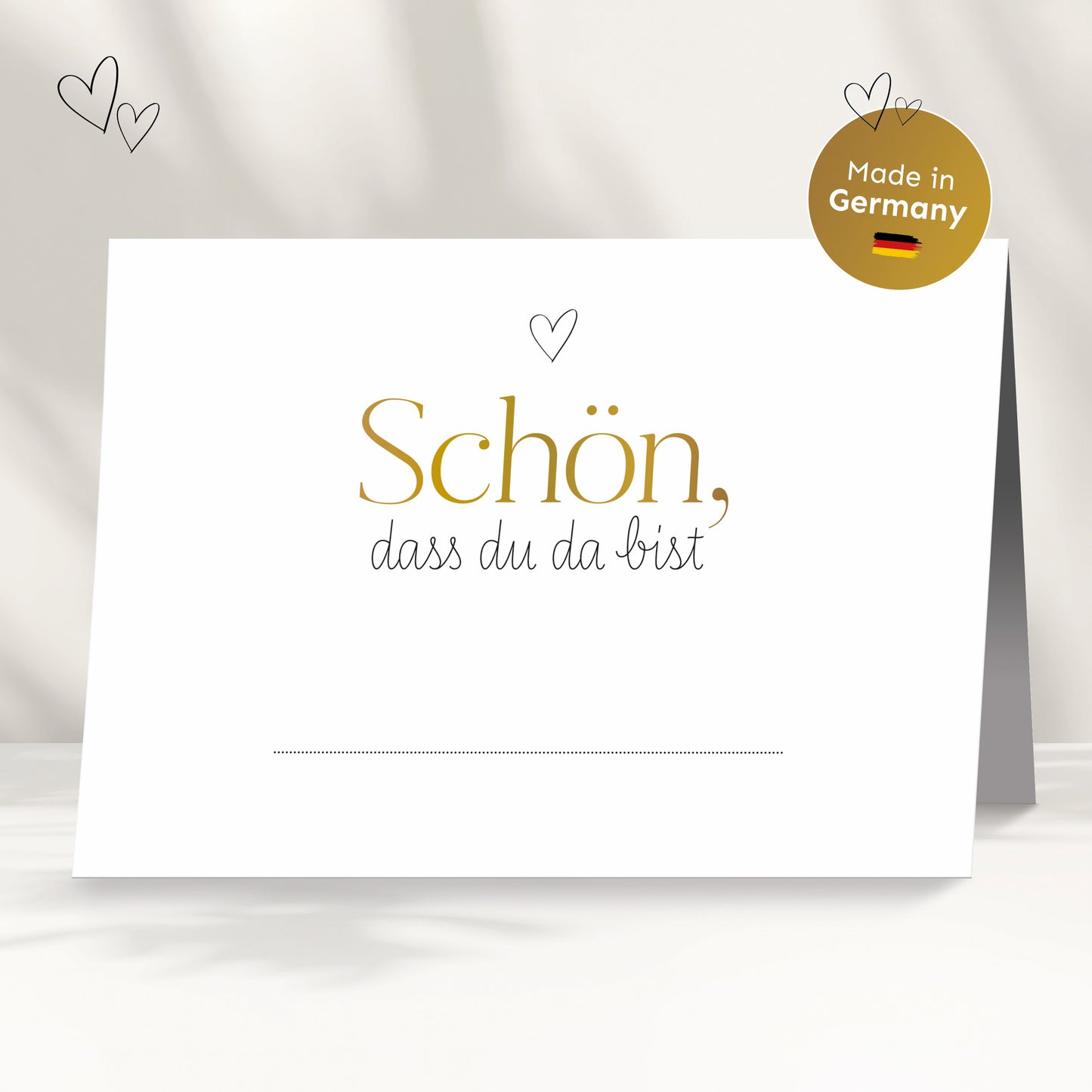 Platzkarte - herz gold