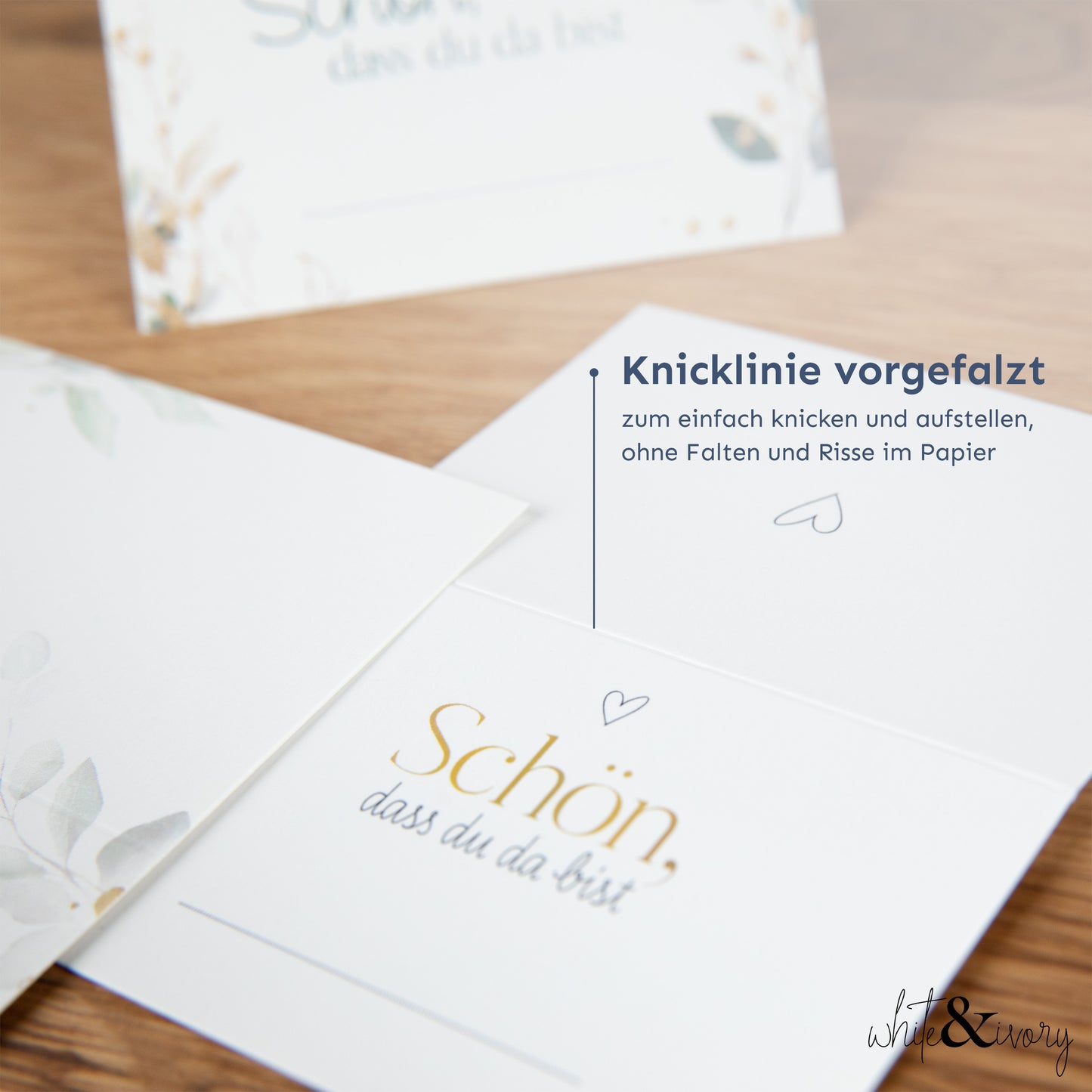 Platzkarte - herz gold