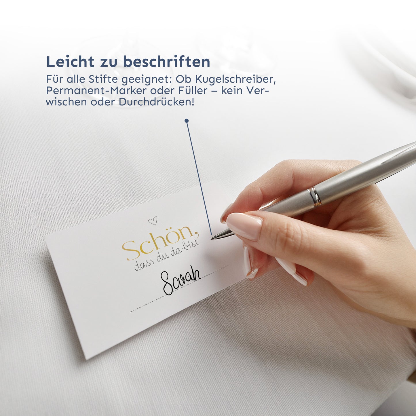 Platzkarte - herz gold