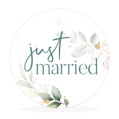 Aufkleber "just married"