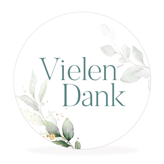 Aufkleber "vielen Dank"