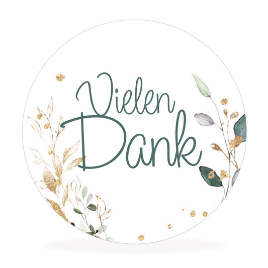 Aufkleber "vielen Dank"