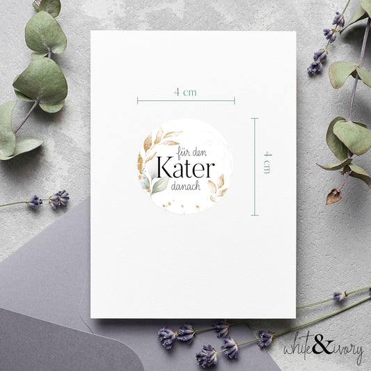 Aufkleber "für den Kater danach"