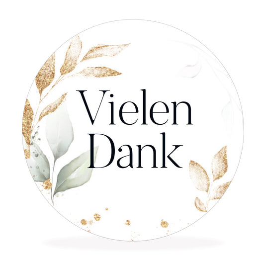 Aufkleber "vielen Dank"