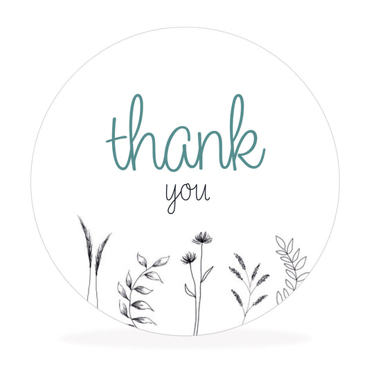 Aufkleber "thank you"
