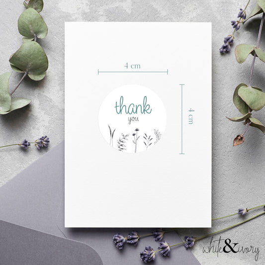 Aufkleber "thank you"
