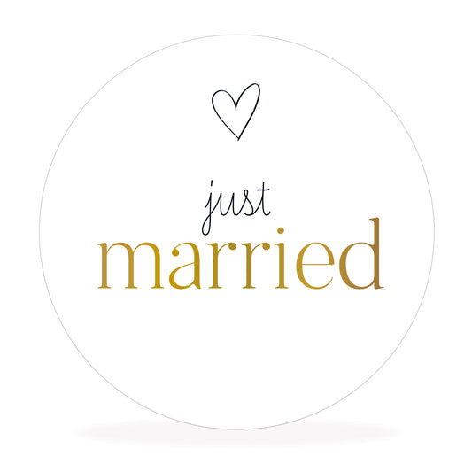 Aufkleber "just married"