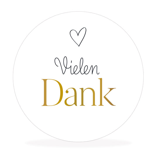 Aufkleber "vielen Dank"