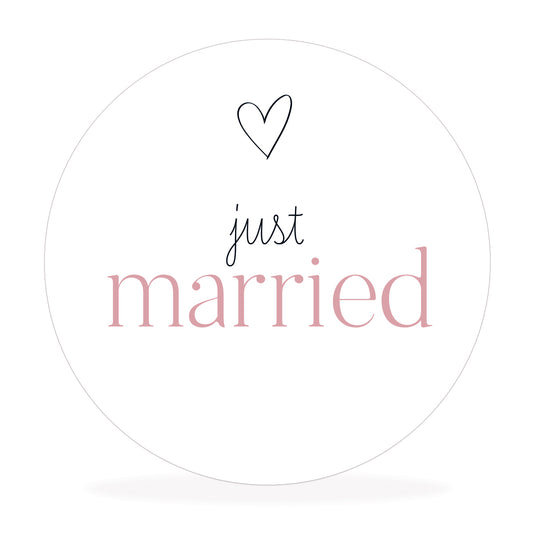 Aufkleber "just married"