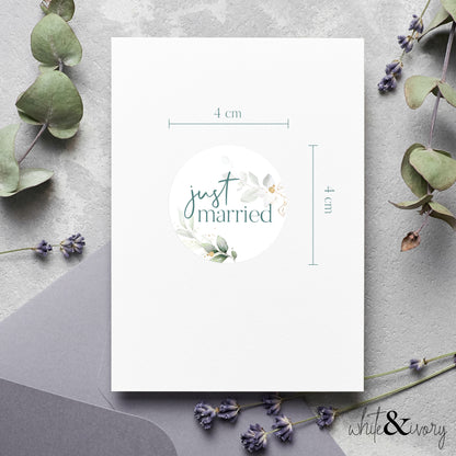 Aufkleber "just married"