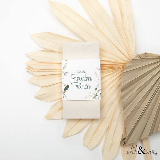 Taschentuch Banderole für Freudentränen - floral