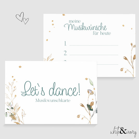 Musikwunschkarte - floral
