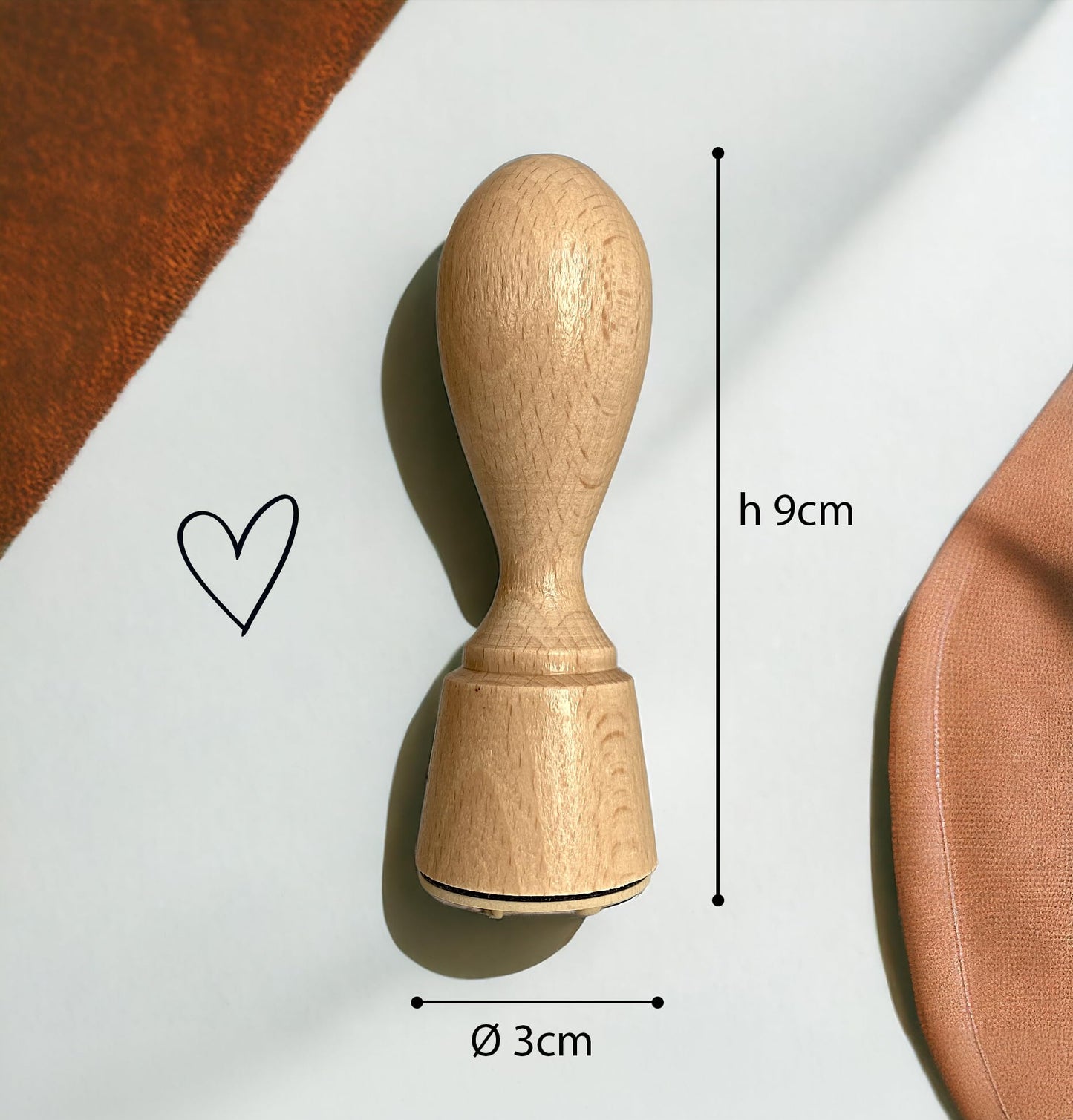 Holzstempel "Schön, dass du da bist"